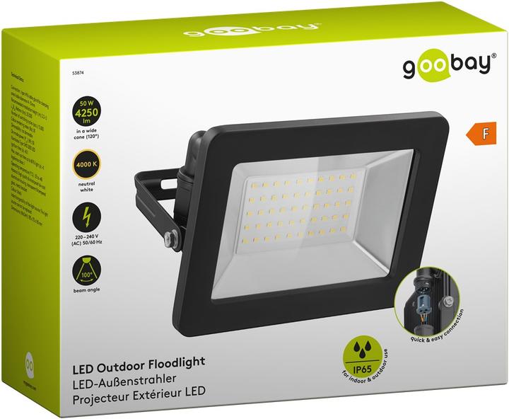 Immagine prodotto Goobay Faretto da esterno a LED, 50 W (4260 lm, IP65)
