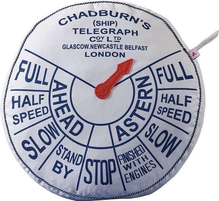 Image du produit Almila Coussin décoratif Sailor Ship Clock (40 x 40 cm)