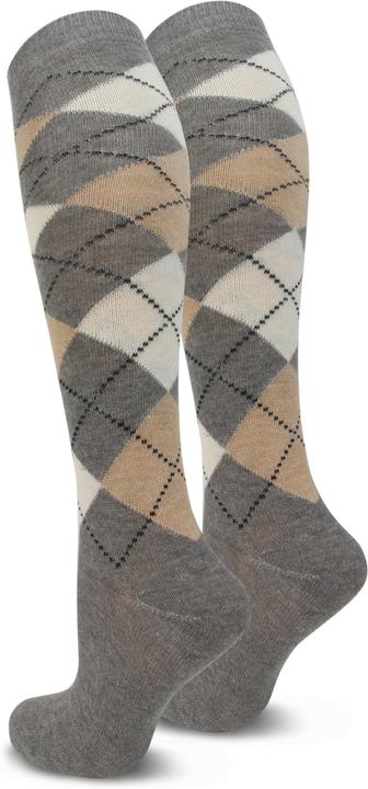Actual product image Normani 3 pairs of alpaca knee highs check design - 5344 (pack of 3, 43 - 46)
