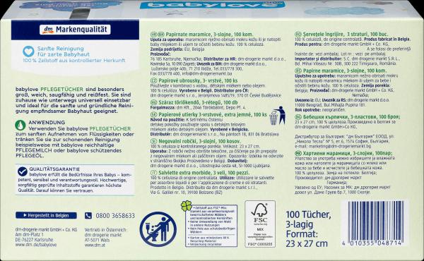 Produktbild dm babylove Babypflegetücher (100 Stück)