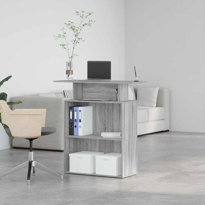 Produktbild VidaXL Empfangstheke Grau Sonoma 100x40x104 cm Holzwerkstoff Empfangstresen