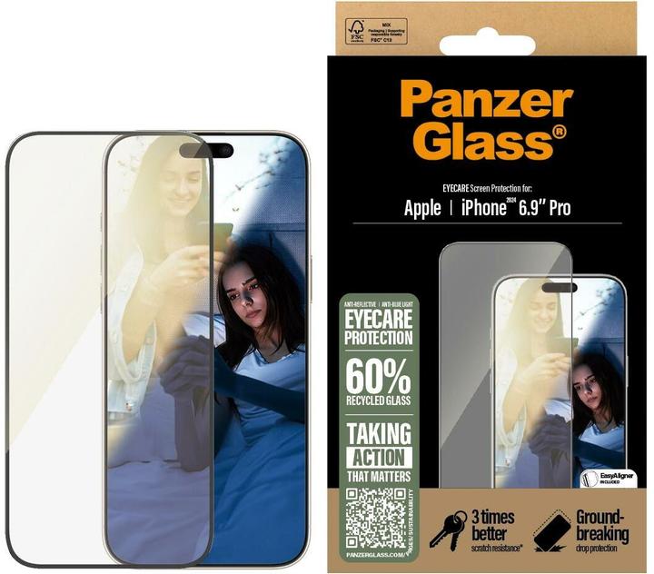 Actual product image PanzerGlass Eyecare Screen Protection (1 Piece, Apple iPhone 16 Pro Max)