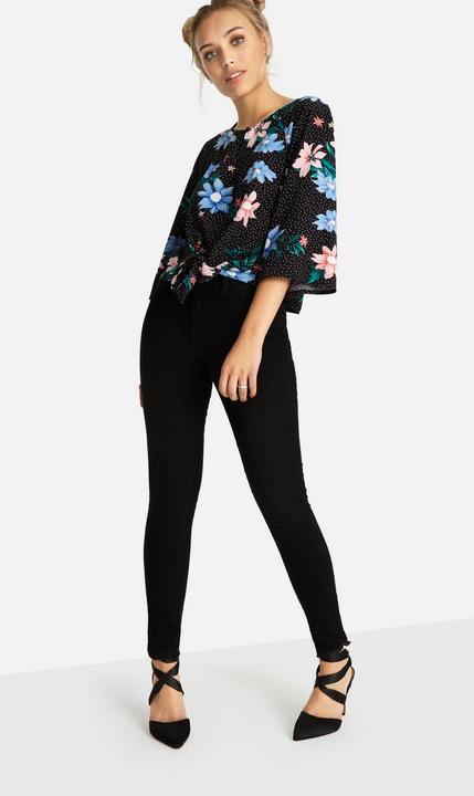 Actual product image Girls On Film s Lio blouse with floral pattern at the front for tying (36 D)