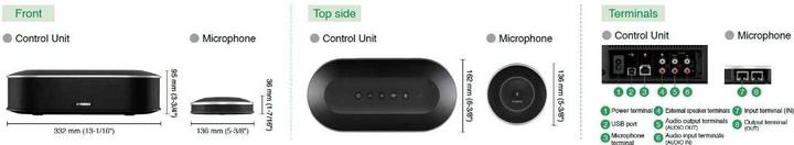 Image du produit Yamaha Système de microphones et de haut-parleurs YVC-1000 USB UC