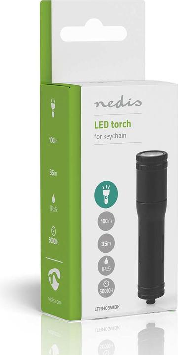 Immagine prodotto Nedis Torcia LED portachiavi, 100 lm (1.50 cm, 100 lm)
