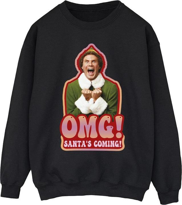 Actual product image Elf Mens Santa's Coming Sweatshirt (4XL)