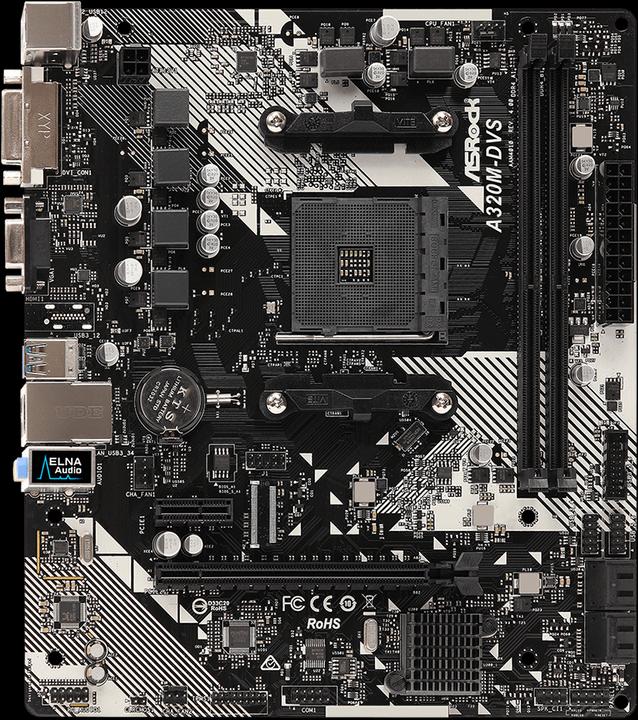 AsRock A320M-DVS R4.0 (AM4, AMD A320, mATX)