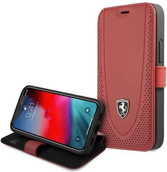 Immagine prodotto Ferrari FEOGOFLBKP12SRE iPhone 12 mini 5.4" czerwony/rosso libro Off Track Traforato (Apple iPhone 12 mini)