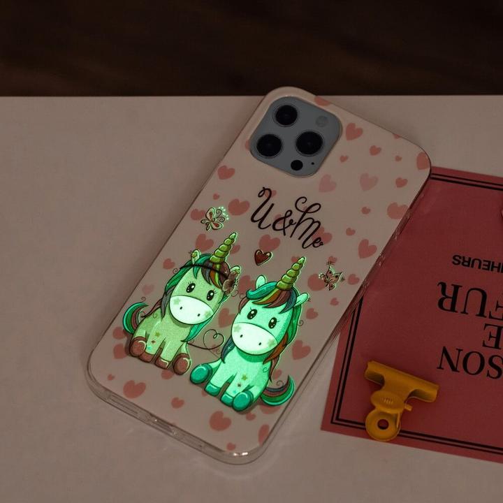Immagine prodotto Cover-Discount iPhone 15 Pro - Custodia in silicone fosforescente Unicorno (Apple iPhone 15 Pro)