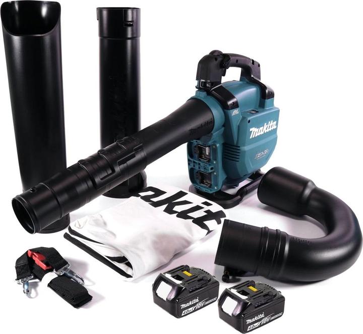 Actual product image Makita DUB 363 M2V Battery-powered blower / leaf vacuum 36 V ( 2x 18 V ) Brushless + suction set + 2x (Rechargeable battery operated, Vacuum cleaners & blowers)