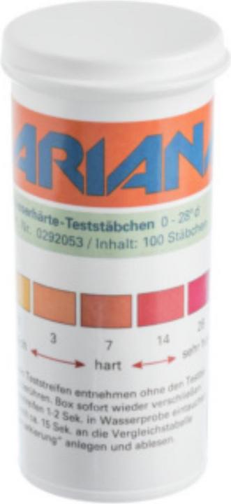 Immagine prodotto Ariana Bastoncini di misurazione TRGS 611 Durezza dell'acqua 0-28 °dH 100 pz.