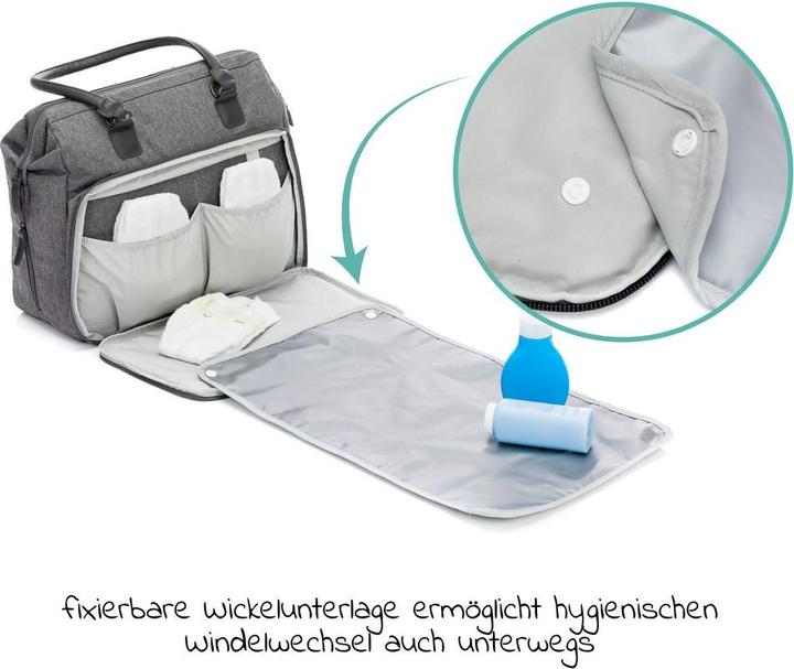 Image du produit Fillikid Sacs à langer et sacs à dos à langer Sac à langer Oxford avec matelas à langer, poches intérieures