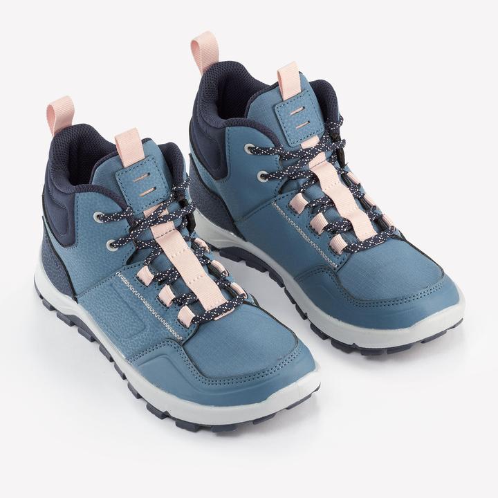 Actual product image Quechua Hiking shoes kids size 35-38 half high - NH500 blue (35)