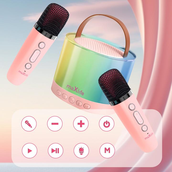 Produktbild Maxlife Bluetooth Karaoke Lautsprecher MXKS-200 weiss