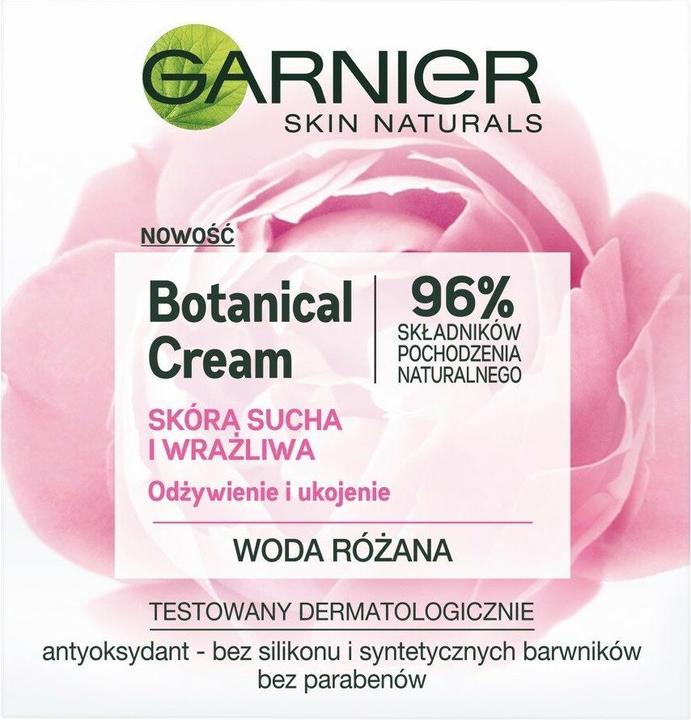 Garnier Botanical Cream Nourishing Cream For Scores Dry And Sensitive Rose Water 50Ml (50 ml)