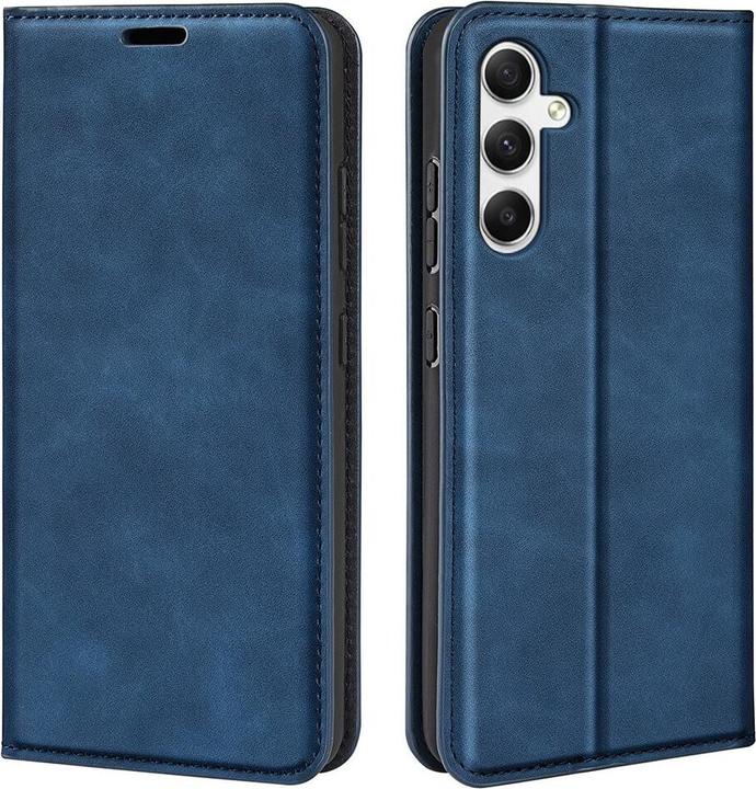 Cover-Discount Galaxy A35 - Stand Flip Case Housse bleue (Samsung Galaxy A35)