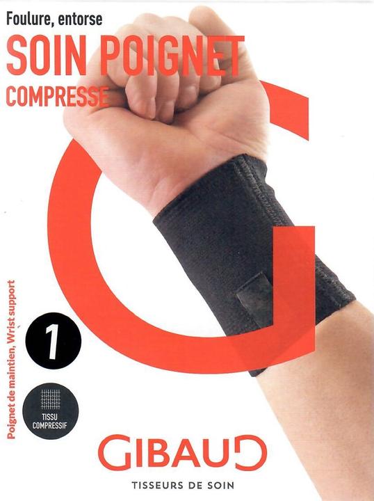 Gibaud Handgelenkbandage anatomisch M 15-17cm schwarz (M)