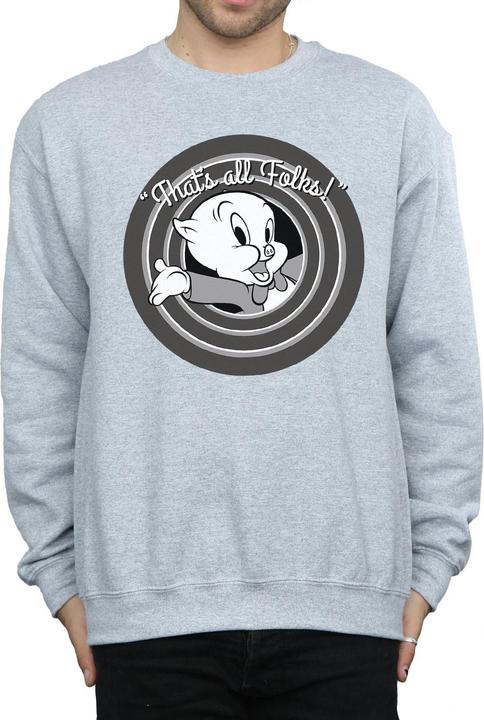 Immagine prodotto Looney Tunes That's All Folks Felpa Porky Pig Uomo (3XL)
