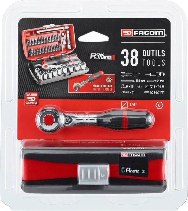 Actual product image Facom Socket wrench set (9 mm, 11 mm, 5.5 mm, 12 mm, 6 mm, 8 mm, 10 mm, 13 mm, 7 mm, 14 mm, 5 mm)