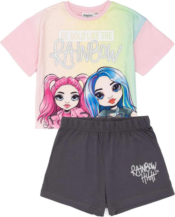 Rainbow Be Bold Schlafanzug mit Shorts Mädchen