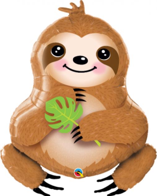 Produktbild Qualatex Folienballon Faultier Sweet Sloth - leer