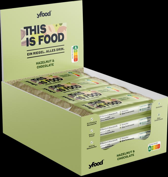 Produktbild YFood Hazelnut und Chocolate (Schokolade, Haselnuss, 1 Stk., 60 g)