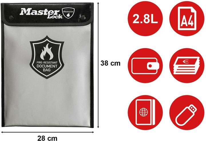 Produktbild Master Lock Feuerbeständige Dokumententasche