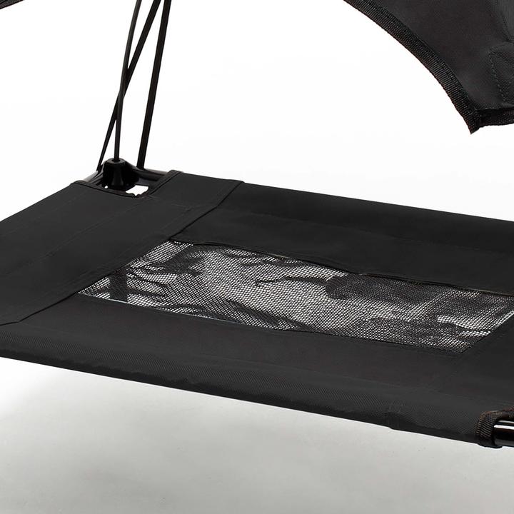 Image du produit Wiltec Transat Chien Noir 76x60x16cm 25kg max Lit Relaxant surélevé Animal domestique protection soleil M (Chien)