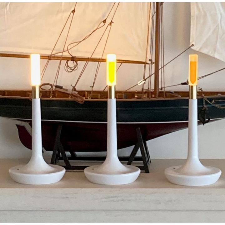 Produktbild Lichtix Sensor Akku Tischlampe, HF LED Kerze gold (140 lm)