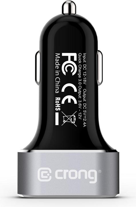 Produktbild Crong Stromversorgung įkroviklis 2x USB-A 3 A (CRG-PWRC-USB30-ALU)