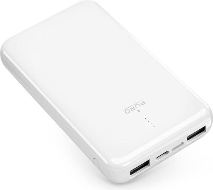 Actual product image Puro Baltas Fast Charger 10000 mAh 2 x USB-A + 1 x USB-C balta (10000 mAh, 10 W)