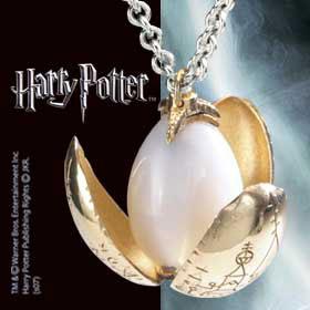 Produktbild Noble Collection Harry Potter Anhaenger mit Kette Das Goldene Ei (24 Karat vergoldete Bluetenblaetter)
