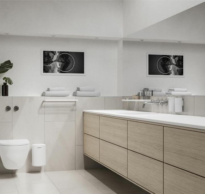 Image du produit Zone Denmark Porte-serviettes double Rim 44x12 White