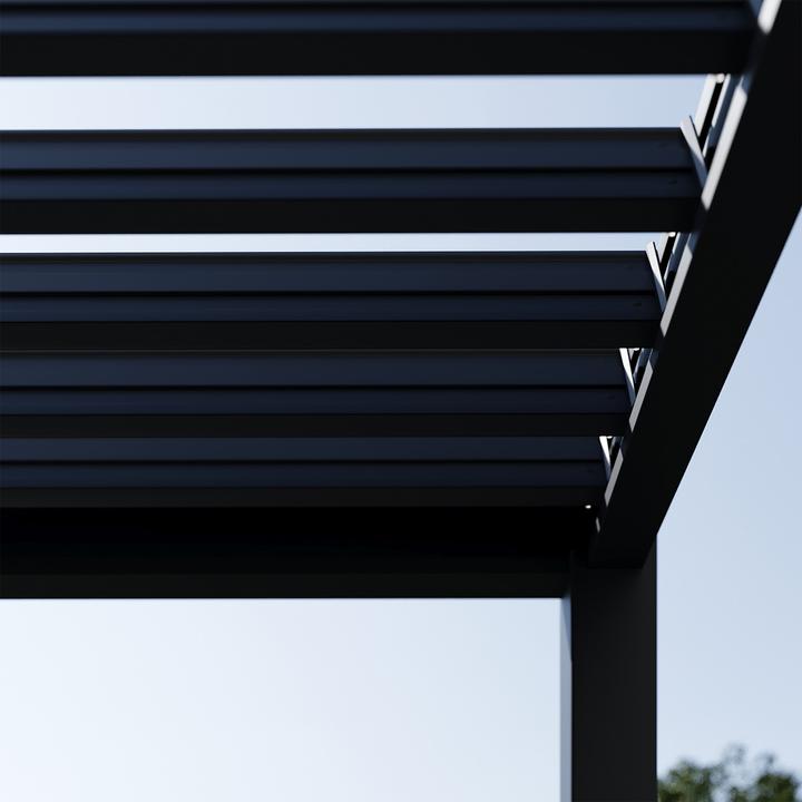 Produktbild Weide Classic | Aluminium Pavillon | 3 x 4 M | Lamellendach anthrazit | Pergola freistehend (300 cm, 225 cm)