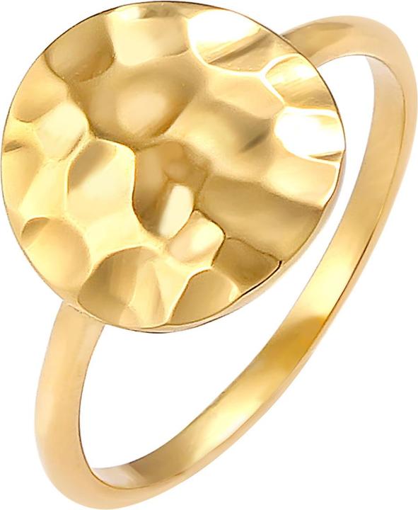 Elli Ring Dot Plättchen Gehämmert 925 Silber