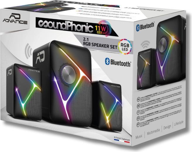 Image du produit Advance Enceintes 2.1 sans fil SoundPhonic RGB (Noir)