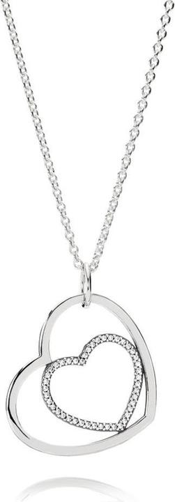 Pandora Collier coeurs d'amour - 390359CZ (Argent, 90 cm)