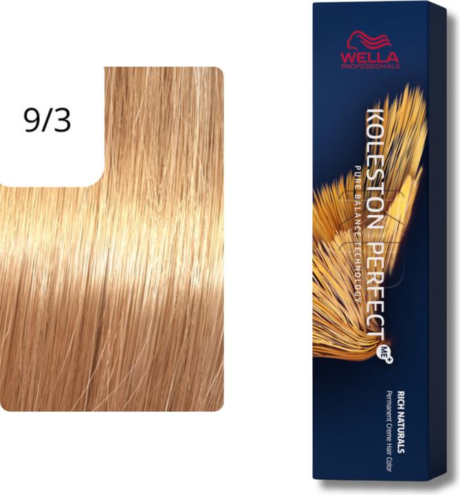 Actual product image Wella Koleston Perfect Me+ Rich Naturals (9/3 light blonde gold)