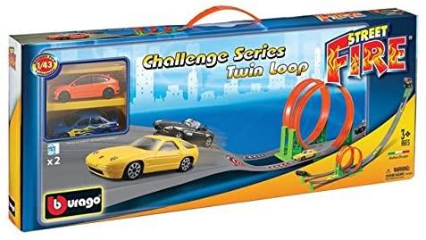Immagine prodotto Bburago Giocattolo con pista per auto a doppio anello Street Fire Challenge per bambini dai 3 anni in su