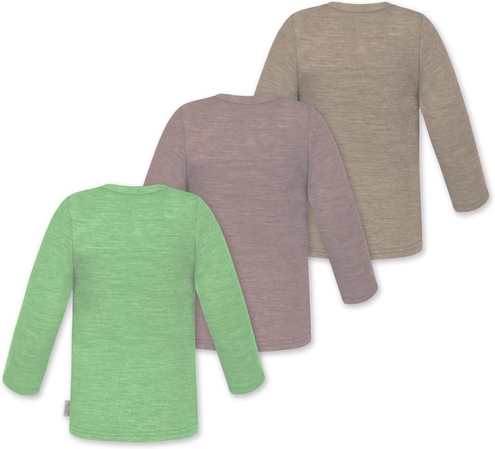 Actual product image Normani 3-pack baby merino longsleeve "Taupo" - 9475 (80)