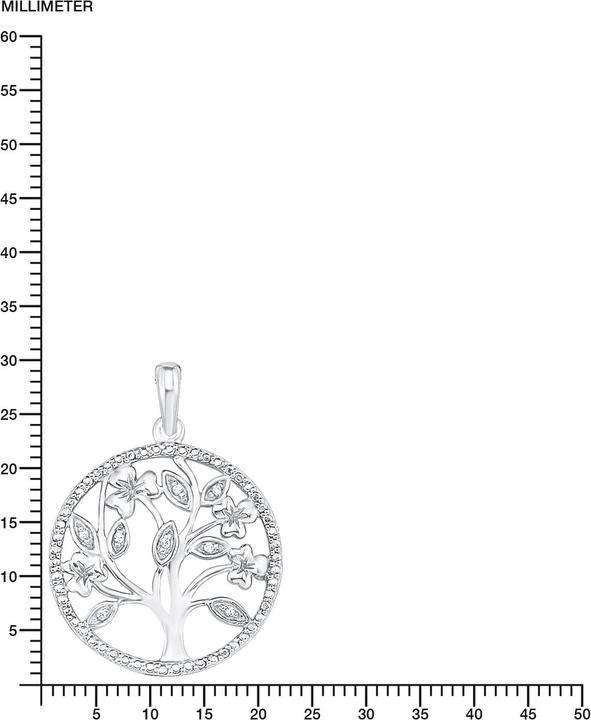 Immagine prodotto Amor Collana lunga 45 cm con ciondolo albero della vita in argento sterling silver 925 (Argento)