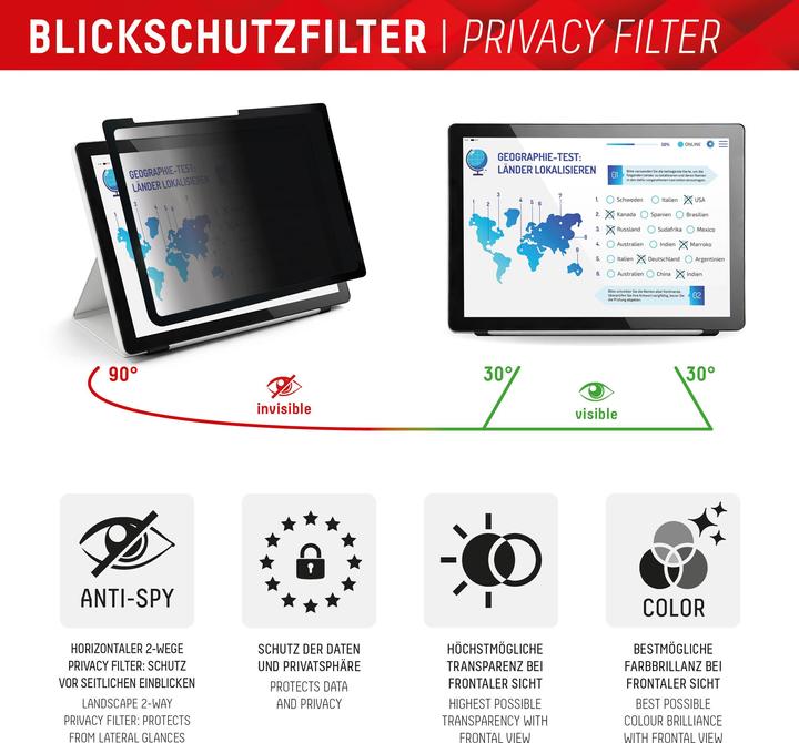 Actual product image Displex Tablet Privacy Safe, Tablet Blickschutzfolie (1 Piece, iPad 10.9 (2022), iPad Air 11 2024 (M2), iPad Air 11 2025)