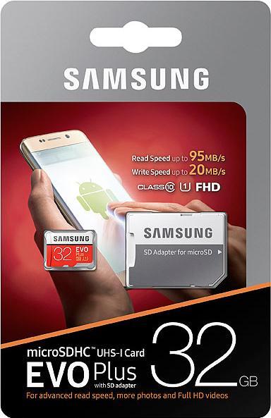 Produktbild Samsung Evo+ (32 GB, microSDHC, U1, UHS-I)