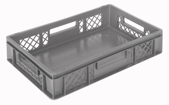 Linum Container grey 60x40x12cm standard base closed/walls perfo