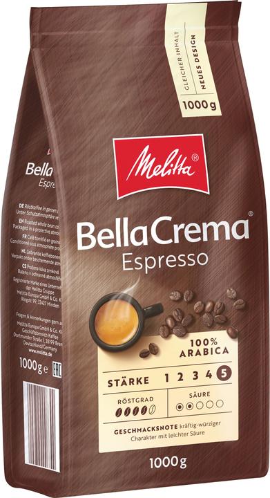 Image du produit Melitta Espresso Bella Crema (1000 g, Torréfaction foncée)