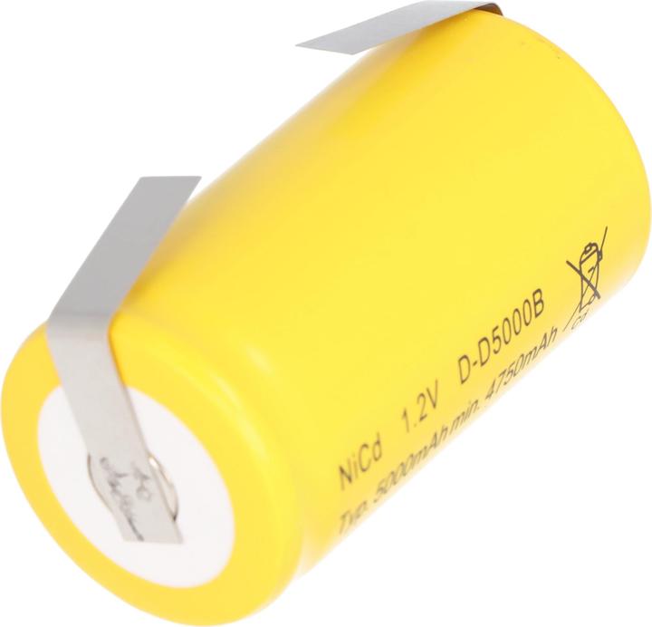 Image du produit AccuCell Akku KR-5000DEL Cadnica Mono mit Lötfahne in U-Form (1 pcs, Spécifique à l'appareil, 5000 mAh)