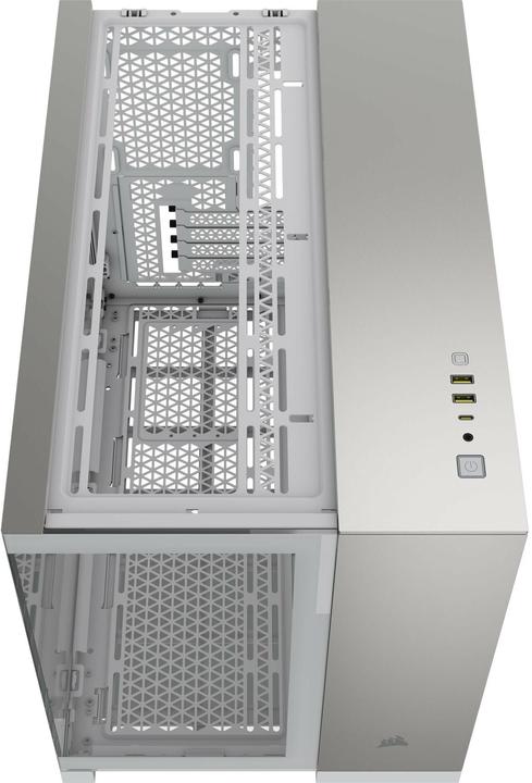 Immagine prodotto Corsair 2500X (bianco/alluminio, vetro temperato x 2) (mATX, Mini-ITX, ATX)