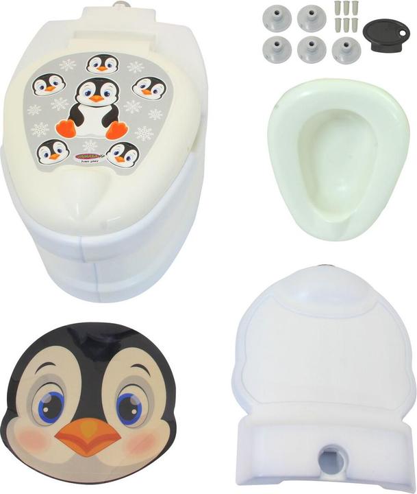 Actual product image Jamara My Little Toilet Penguin with Flushing Sound and Toilet Paper Holder