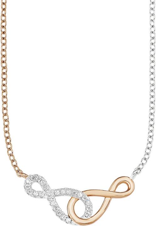 Produktbild Amor Längenverstellbare Ankerkette (42+3 cm Verlängerungskettchen) mit Unendlichkeitssymbolen (Silber)