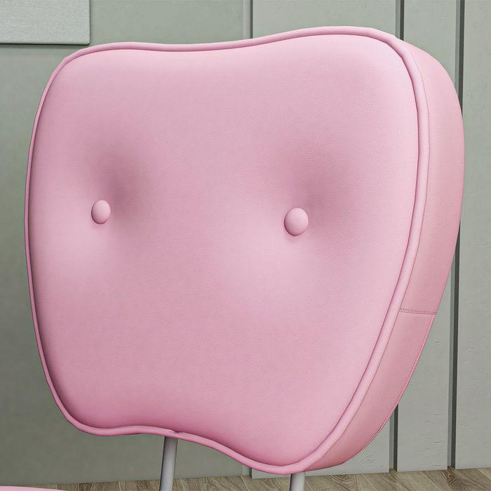 Immagine prodotto Swisshandel24 Sedia da ufficio, fino a 120 kg, similpelle, rosa